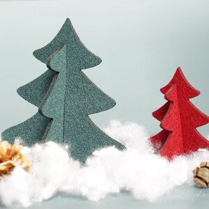 Eco Filz 2er Set Weihnachtsbaum 3D Christmas Tree zum hinstellen Weihnachten Tannenbaum Bild 4