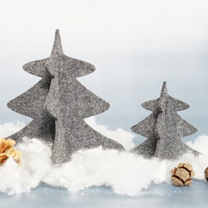 Eco Filz 2er Set Weihnachtsbaum 3D Christmas Tree zum hinstellen Weihnachten Tannenbaum Bild 1