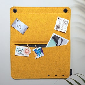 Eco felt organizer - wall organizer office home office - 35 x 42 cm - 36 colors - sustainable - vegan - fair