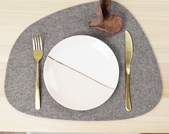 ECO felt - placemat - placemat 45 x 35 cm placemat - model Tilos - vegan, fair, sustainable