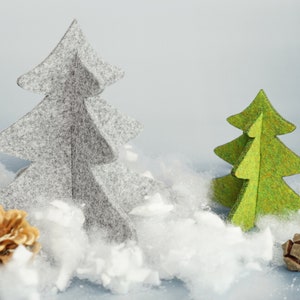 Eco Filz 2er Set Weihnachtsbaum 3D Christmas Tree zum hinstellen Weihnachten Tannenbaum Bild 5