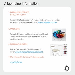 Eco Filz Auflage 4mm geeignet für Kartell Componibili Aufbewahrung Container upcycling rPET 30cm,36cm,40cm 36 Farben zdjęcie 9
