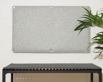 35 cm high felt wall/back cushion, specially padded, including wall brackets – length available upon request – vegan, fair trade, made in Cologne