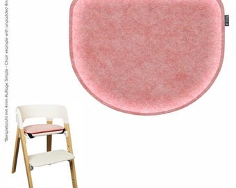 Padded felt cushion 23 mm suitable for STOKKE STEPS including Velcro fastening - vegan - 36 colours - fair & made in Cologne