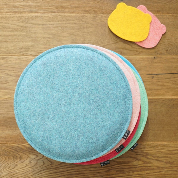 Padded eco felt cushion floor cushion - children - 30 cm round - Comfort