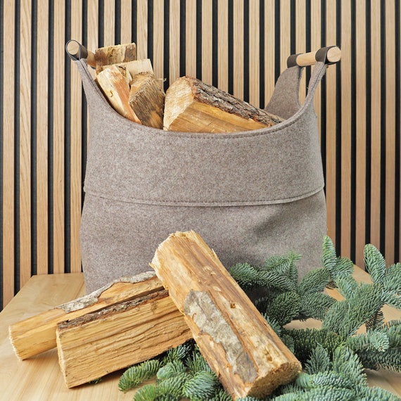 Eco Felt Firewood Basket Basket for Wood Textiles 