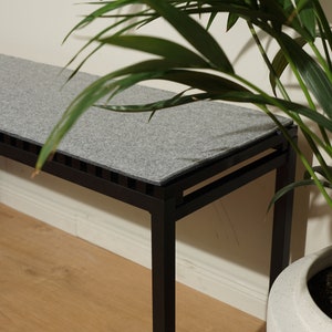 25 cm deep eco felt 23 mm bench cushion padded universal - length in desired size
