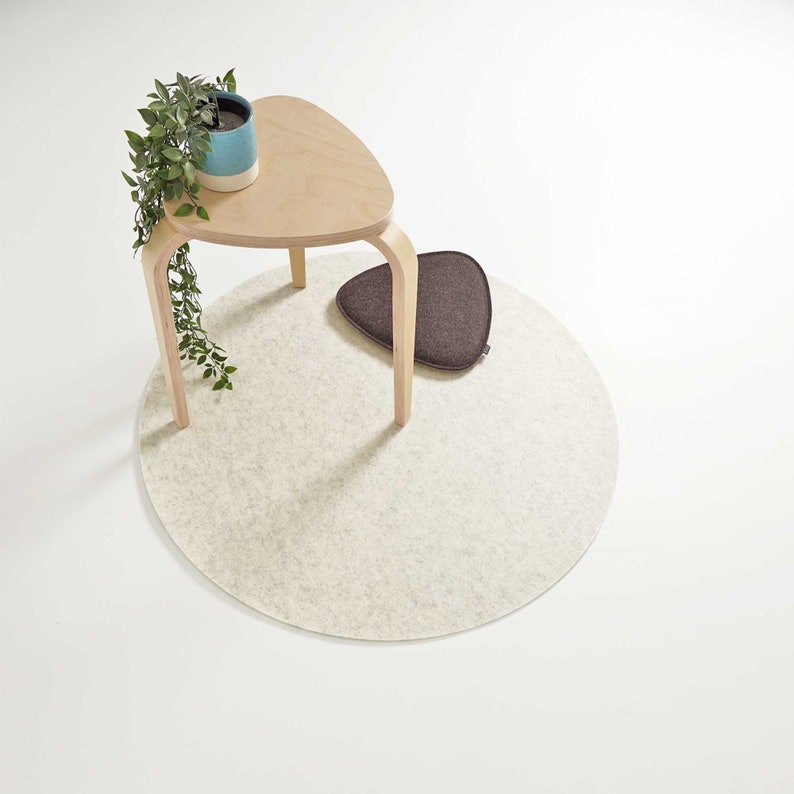 Padded eco felt cushion suitable for Ikea stool KYRRE image 1