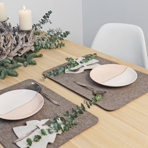 ECO felt - placemat - placemat 45 x 33 cm placemat - round corners