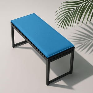 45 cm deep rPET felt 23 mm padded bench cushion, universal – length available upon request – 36 colors – fair trade – made in Cologne