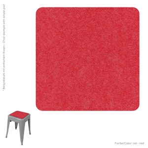 38 x 38 cm 4 mm Eco felt chair pad bench pad universal with rounded corners