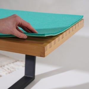 45 cm deep Eco felt 8 mm bench pad unpadded universal – length in desired size