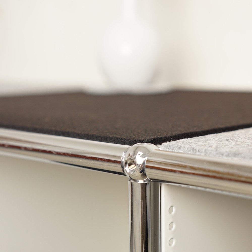 Eco Filz Auflage 33,5x33,5cm Für USM Haller & Konektra – 4mm, 96% Recyceltes PET, Antirutsch, Made In Cologne (schwarz)