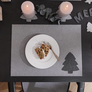 rPET vilt placemat - 45 x 33 cm - Kerstmis - Kerstboom - 36 kleuren - veganistisch, eerlijk, duurzaam - gemaakt in Keulen