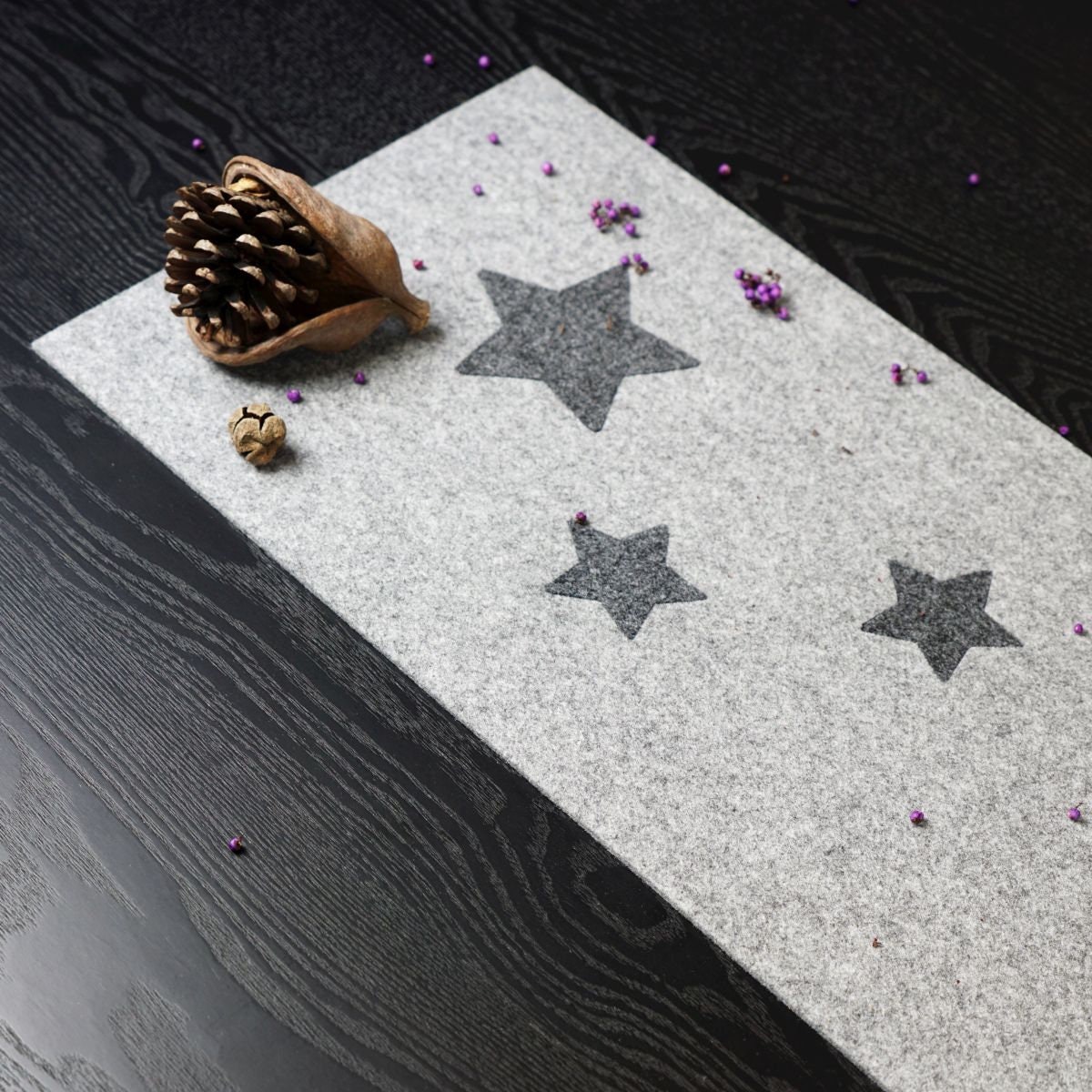 Tischläufer Sterne Tischband silber metallisch Stern Läufer Tischdeko für  Weihnachten Silvester Deko
