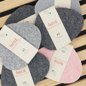 Coaster Eco Felt Set of 4 Glass Coasters - Coasters - Placemat - Organic
