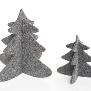 Eco Filz 2er Set Weihnachtsbaum 3D Christmas Tree zum hinstellen Weihnachten Tannenbaum Bild 7