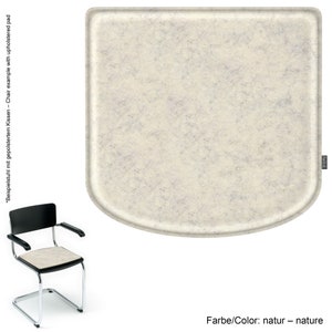 Padded eco felt cushion suitable for Marcel Breuer / Thonet - Model S 43