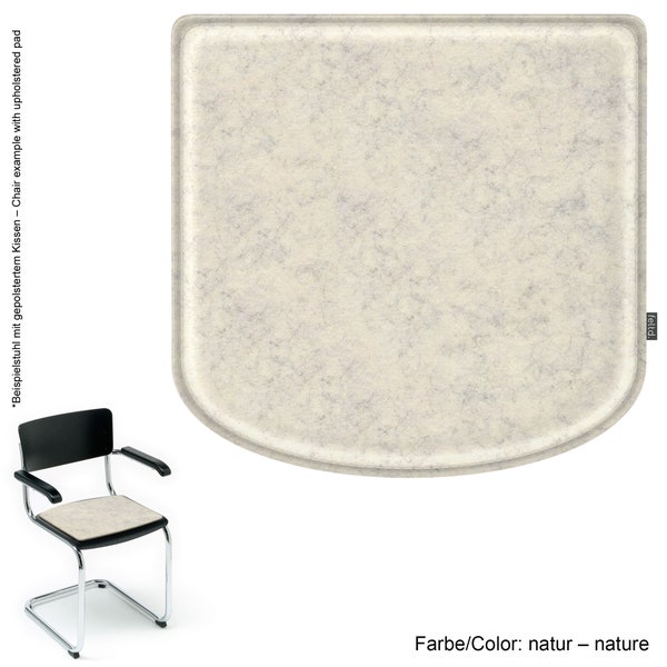 Padded eco felt cushion suitable for Marcel Breuer / Thonet - model S 43