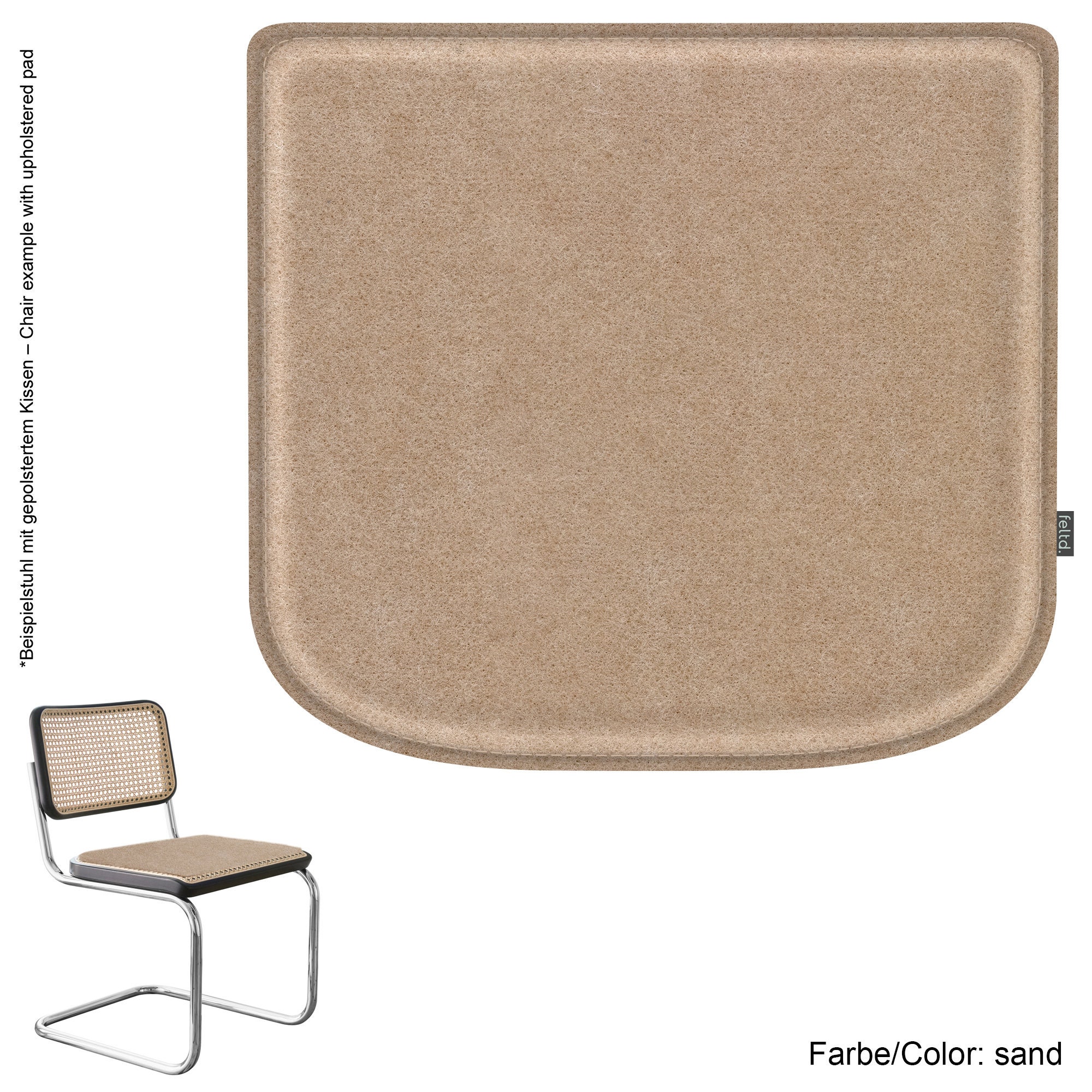 Padded Eco Felt Cushion Suitable for Marcel Breuer Thonet S32 S64 Etsy