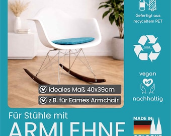 Gepolstertes rPET Filz Kissen geeignet für Vitra und Hermann Miller Eames Fiberglas Armchair Daw,dax,dal,Rar,Rocker Filzkissen vegan - fair
