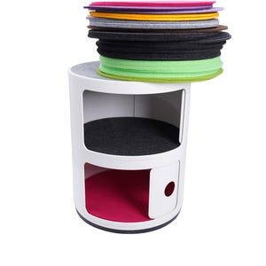 SALE - Viltmat 4 mm geschikt voor Kartell Componibili opbergcontainer 30,3 cm - SALE Outlet