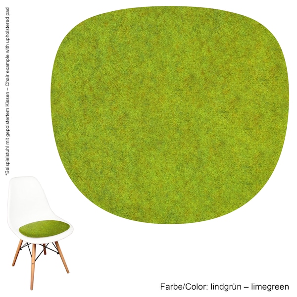 4 mm eco viltkussen geschikt voor Vitra en Hermann Miller Eames Fiberglass & Plastic Sidechairs DSW,DSR,DSX - versie zonder armleuning!