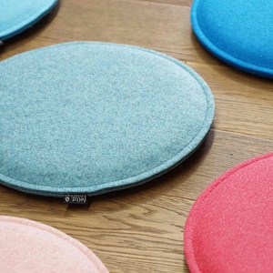 Ø 36 cm round eco felt cushion pad padded universal round seat cushion chair cushion bench pad - vegan, fair, made in cologne