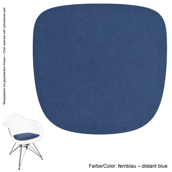 Coussin en feutre écologique de 4 mm adapté aux fauteuils Vitra et Hermann Miller Eames Plastic & Fiberglass Armchair (DAW, DAR, DAX, Rocker,) - version avec accoudoirs