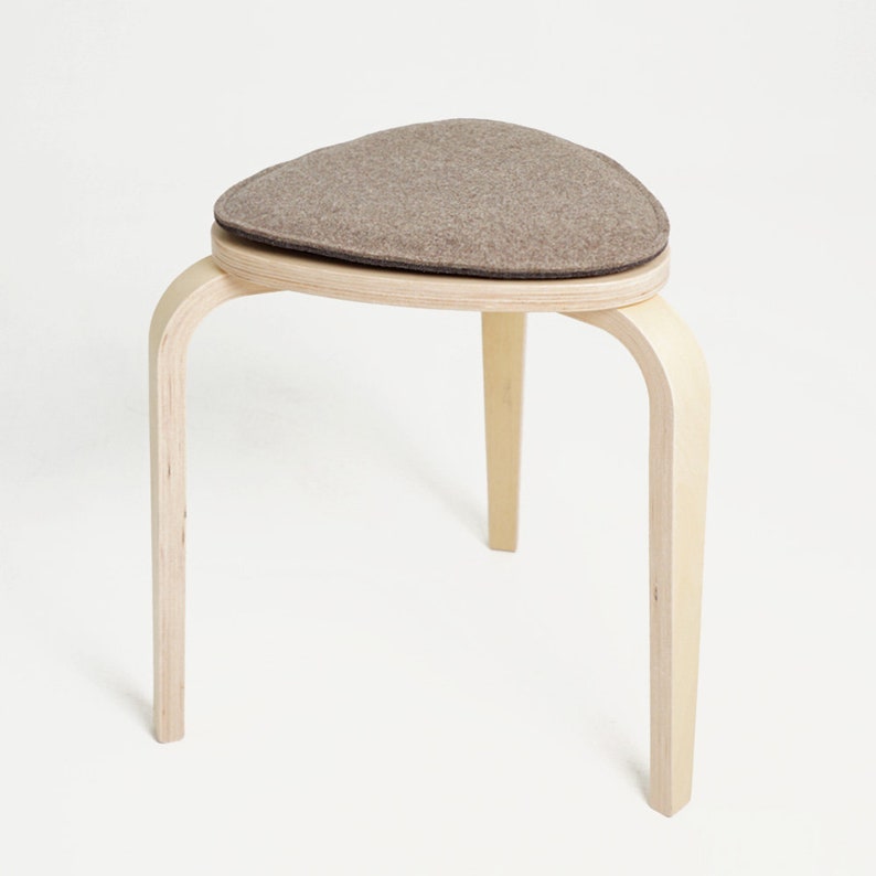 Padded eco felt cushion suitable for Ikea stool KYRRE image 2