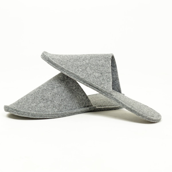 Eco felt slippers - guest slippers with anti-slip - in 4 sizes Sustainable - Vegan - Fair