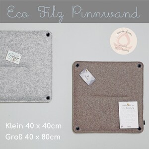 Eco felt pinboard large - 80 x 40 cm - 36 colors - sustainable - vegan - fair
