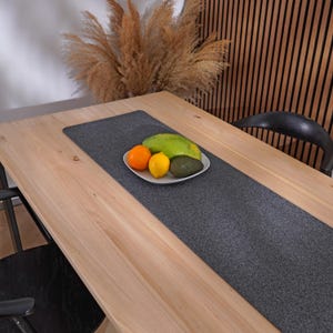 Camino de mesa de fieltro ecológico de 35 cm de profundidad, 4 mm, universal, longitud según el tamaño deseado, vegano, justo, fabricado en Colonia