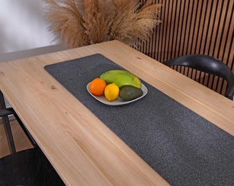 35 cm deep Eco felt 4 mm table runner universal - length in desired size - vegan, fair, made in cologne