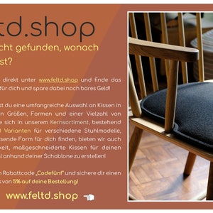 Padded eco felt cushion suitable for Ikea stool KYRRE image 6