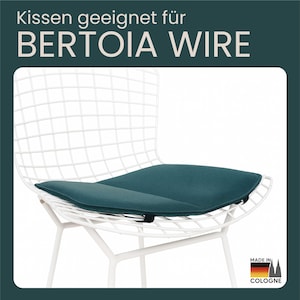 Vadderad rPET-filtkudde lämplig för Bertoia Wire Chair och barstol inklusive fäste (endast för sits)