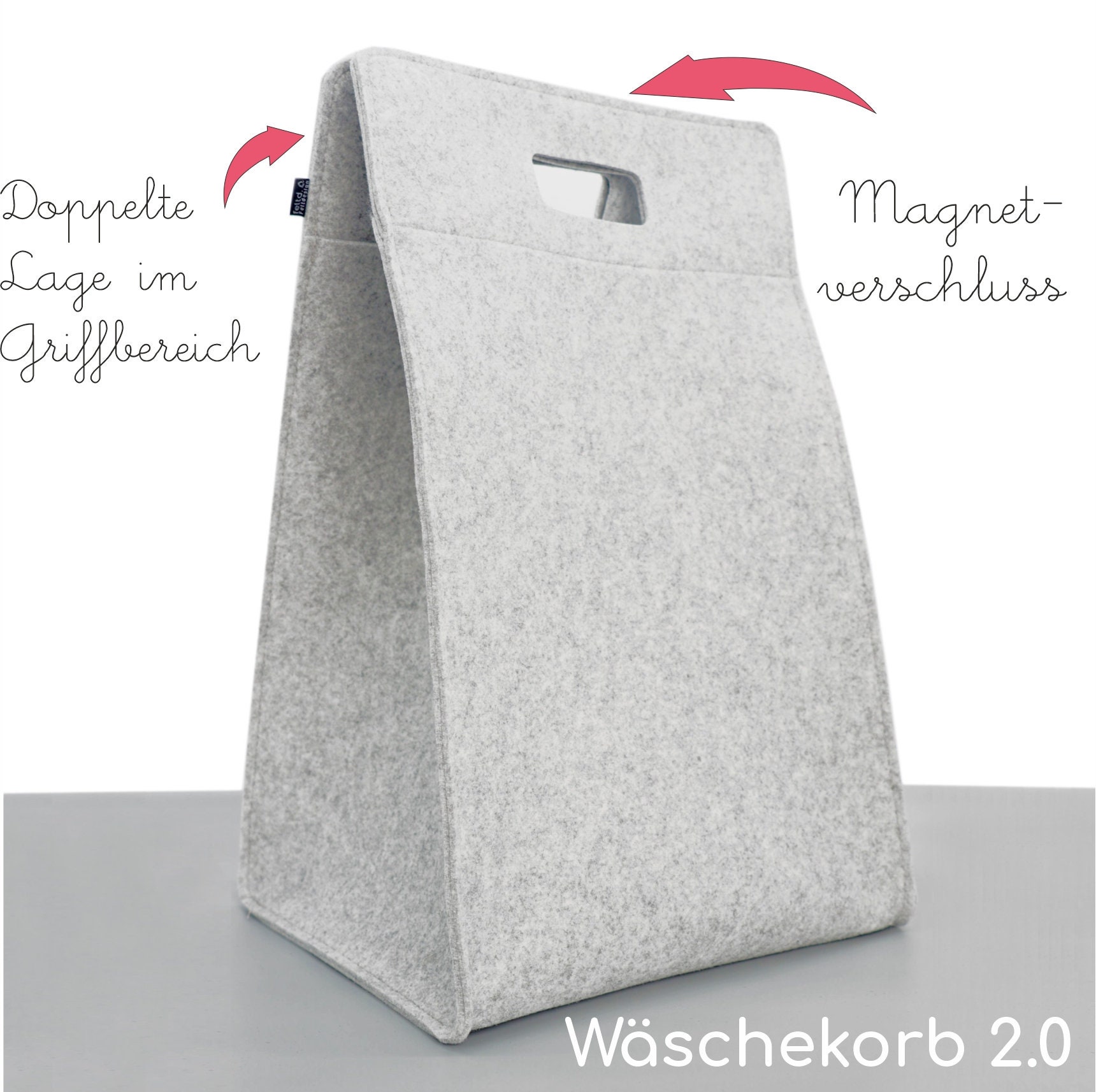 Filzkorb Regalbox aus Filz Aufbewahrungskorb Filzbox Regalkorb 30cm Würfel  - .de