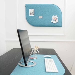 50 x 80 cm Eco felt wall cushion back cushion - backrest - pin board - sound absorber - padded &quot;THE WAVE&quot; - vegan - fair - made in Cologne