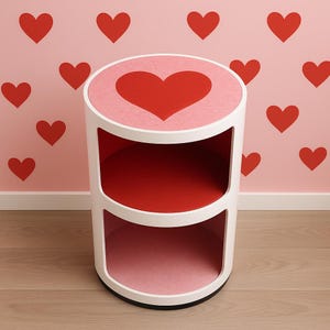 Eco vilt pad 4 mm geschikt voor Kartell Componibili opbergcontainer upcycling rPET - 30 cm, 36 cm, 40 cm - 36 kleuren model hart