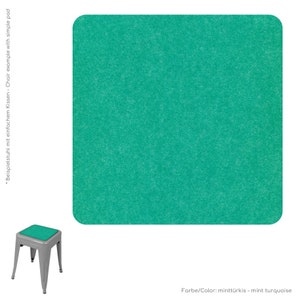 40 x 40 cm 4 mm Eco felt chair pad bench pad universal with rounded corners