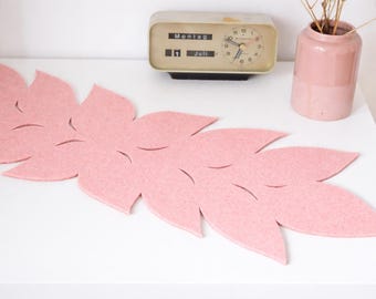 SALE - Felt table runner "Leaves" 4 mm universal - 28x150 & 28x200 cm - fair - made in Cologne - SALE - last chance