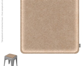 35 x 35 cm eco felt chair cushion bench cushion 23 mm padded universal with rounded corners