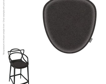 Coussin rembourré en feutre écologique 23 mm adapté aux tabourets de bar Kartell Masters