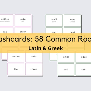 GRIECHISCHE & LATIN Common Roots Lernkarten | Bildungs-Ausdrucke, Homeschool, Klassenzimmer, Bewertung, Printable