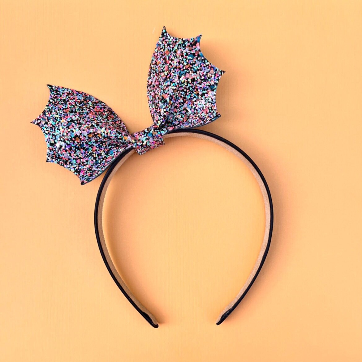 Glitter Bat Wing Halloween Headband: Girls Hair Accessory - Etsy display picture 3