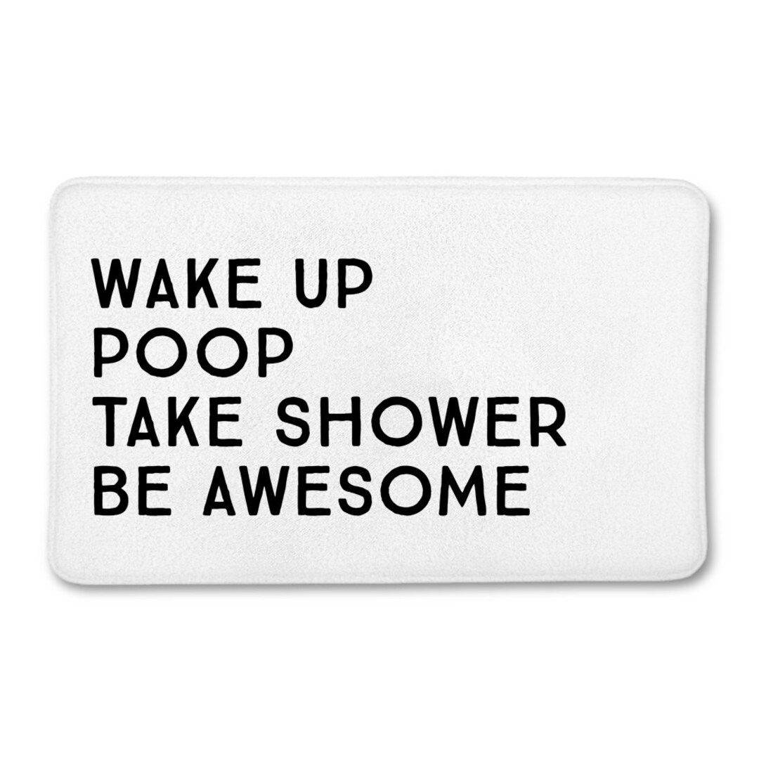 Funny Bathroom Decor Funny Bath Mat Funny Bathroom White Etsy UK