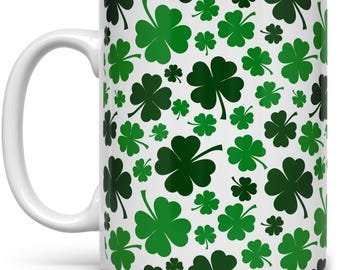 Shamrock Coffee Mug: St Patrick's Day Irish Clover Cup