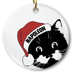 Personalized Cat Christmas Ornament, Cat Lover Gift, Funny Cat Ornament, Cat Mom Gift, Cat Dad Gift, Holiday Ornaments, Christmas Ornaments
