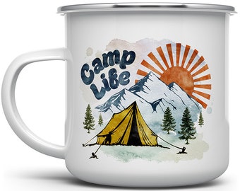 Camp Life Campfire Mug, Camping Mug, Outdoor Mugs, Nature Mug, Hiking Mug, Camp Mug, Camper Coffee Mug, Camping Lover Gift, Wanderlust Mug