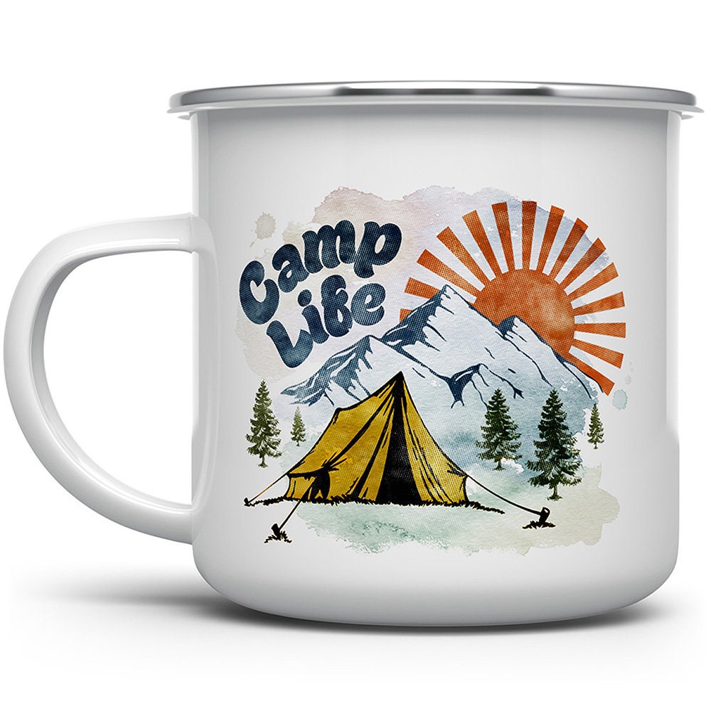 Camping is Therapy 22 oz Coffee Mug Tent Camping Outdoor Lover Gift Coffee  Cup